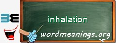 WordMeaning blackboard for inhalation